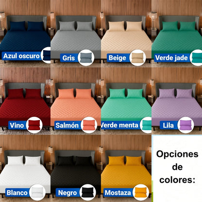 SoftRest - Protector de Colchón Premium con Microfibra Transpirable + 2 Fundas | Para Colchones Altos Hasta 40cm | Oferta Especial