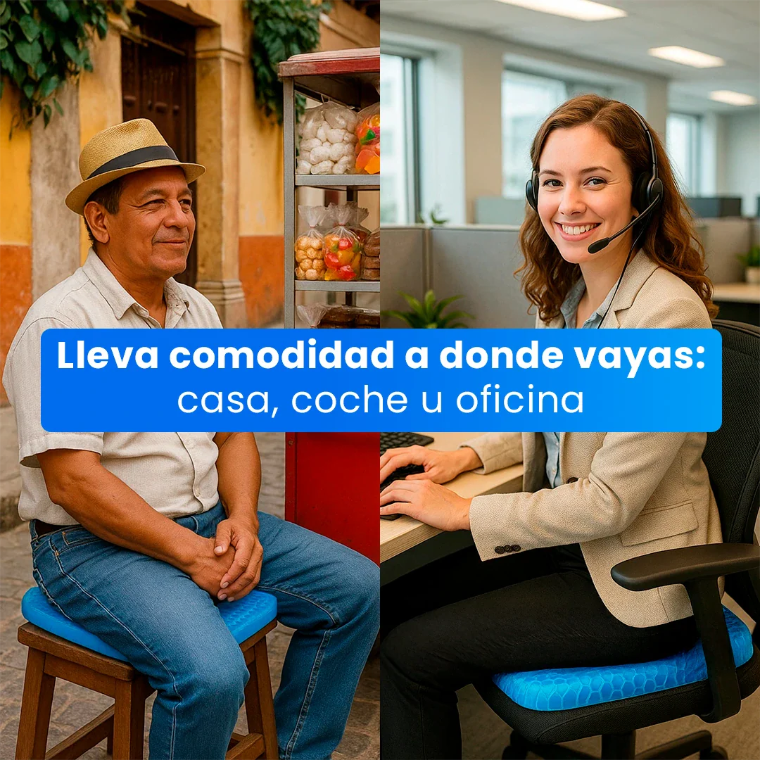 Cojín Ortopédico de Gel SitWell – Mejora la Postura y Garantiza Comodidad en la Oficina o el Coche