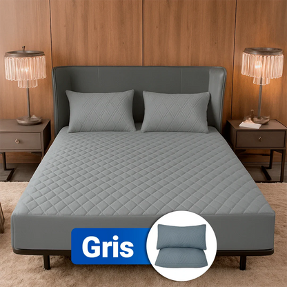 SoftRest - Protector de Colchón Premium con Microfibra Transpirable + 2 Fundas | Para Colchones Altos Hasta 40cm | Oferta Especial