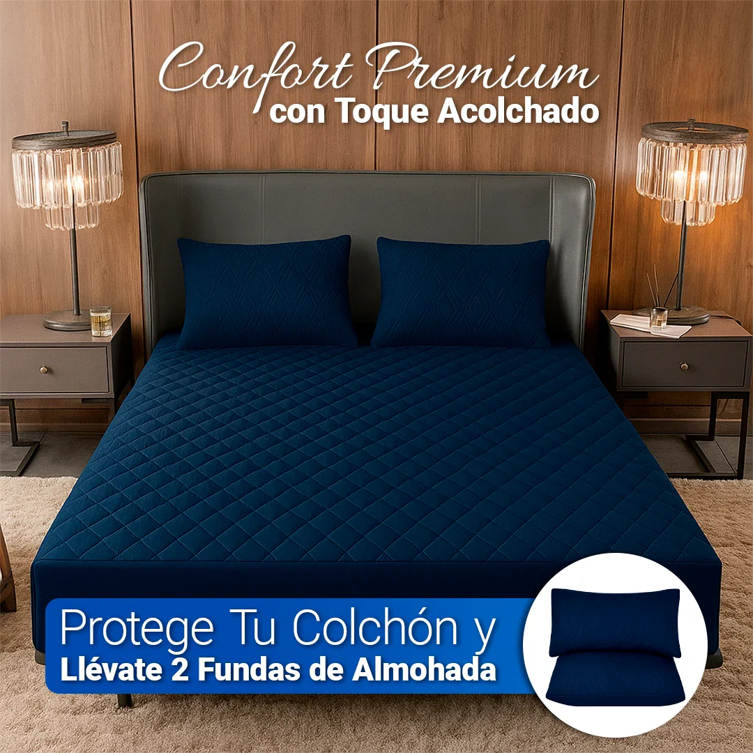 SoftRest - Protector de Colchón Premium con Microfibra Transpirable + 2 Fundas | Para Colchones Altos Hasta 40cm | Oferta Especial